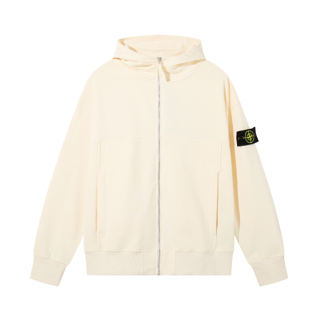 Stone Monogram 4.0 Zip Hoodie