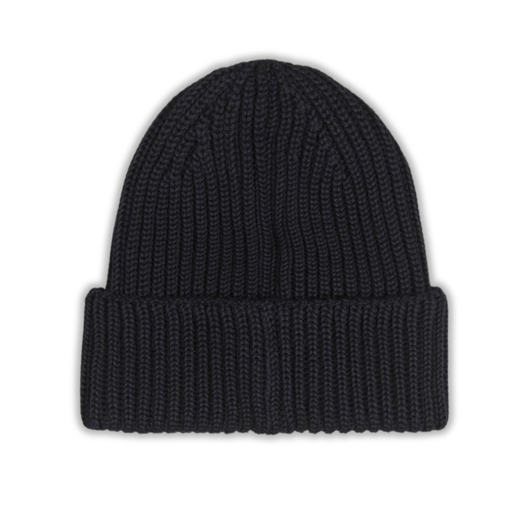 Monogram Full Black Beanie