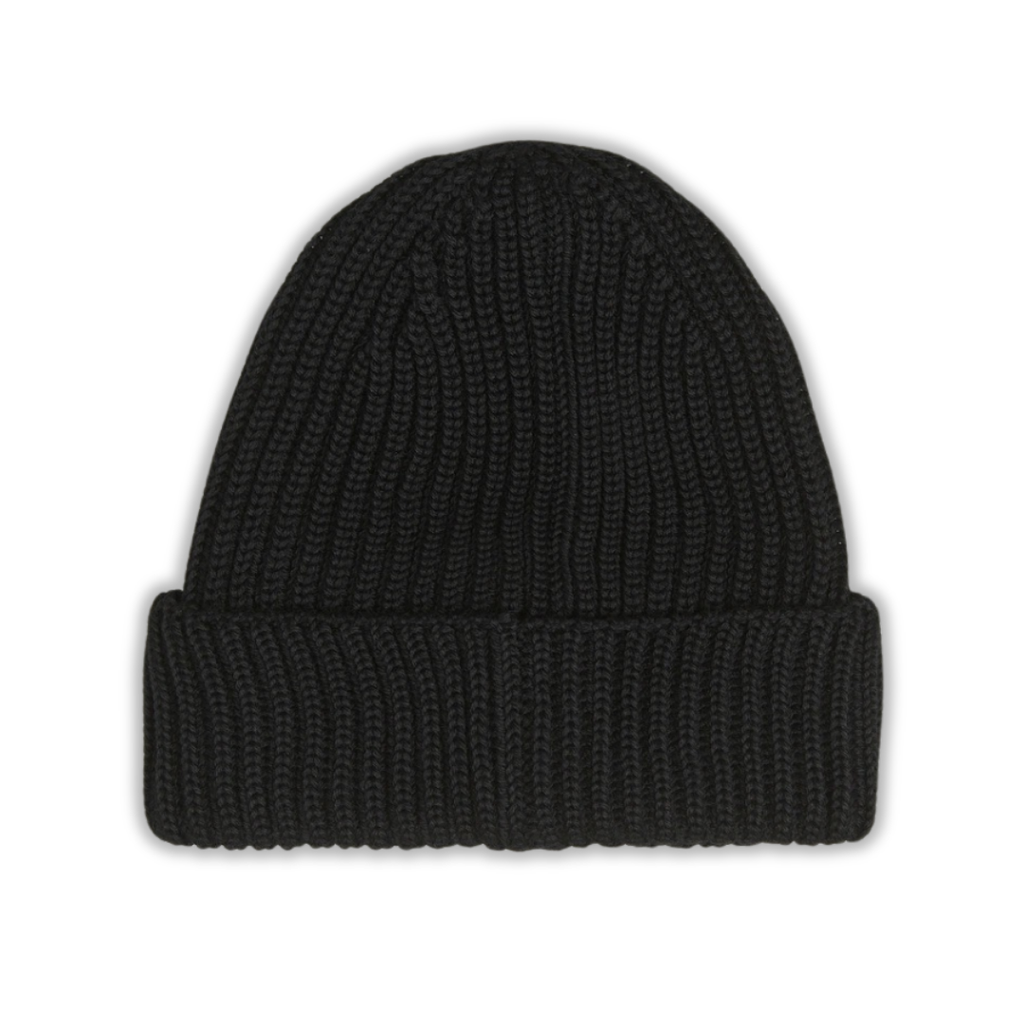 Monogram Full Black Beanie