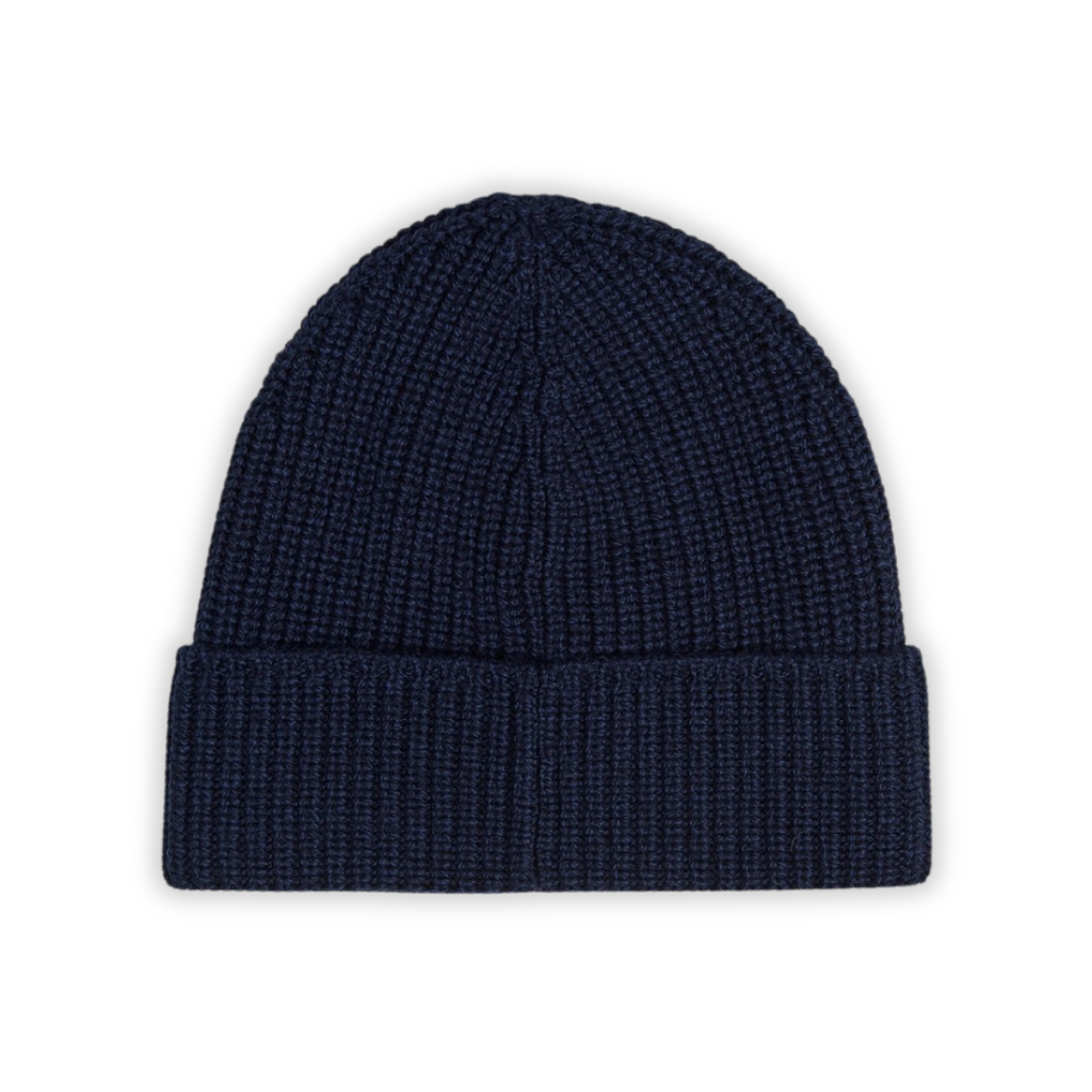 Goose Navy Ribbed Beanie